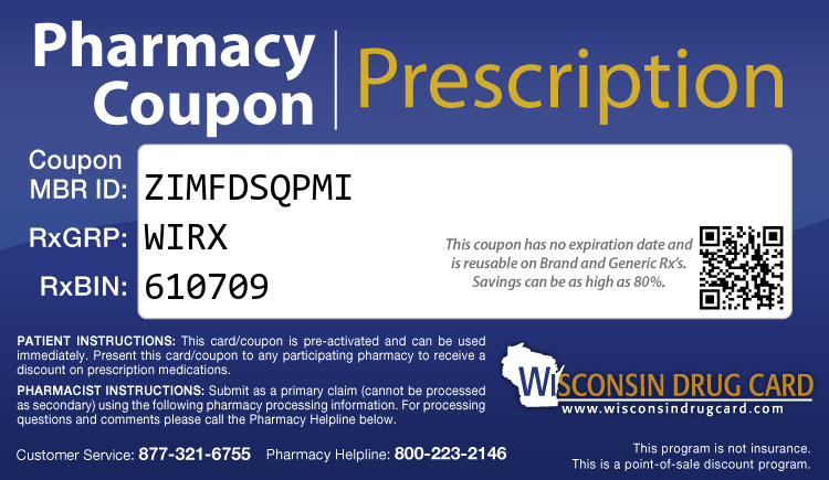 Wisconsin Drug Card - Free Prescription Drug Coupon Card